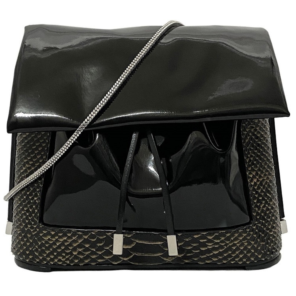 Phillip Lim Python Leather Shoulder Bag Black - image 1